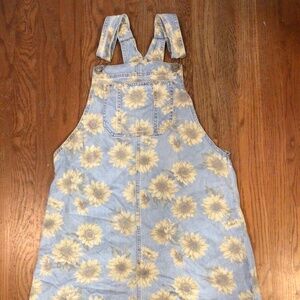 American Eagle Sunflower Jean material overalls dress; Size M